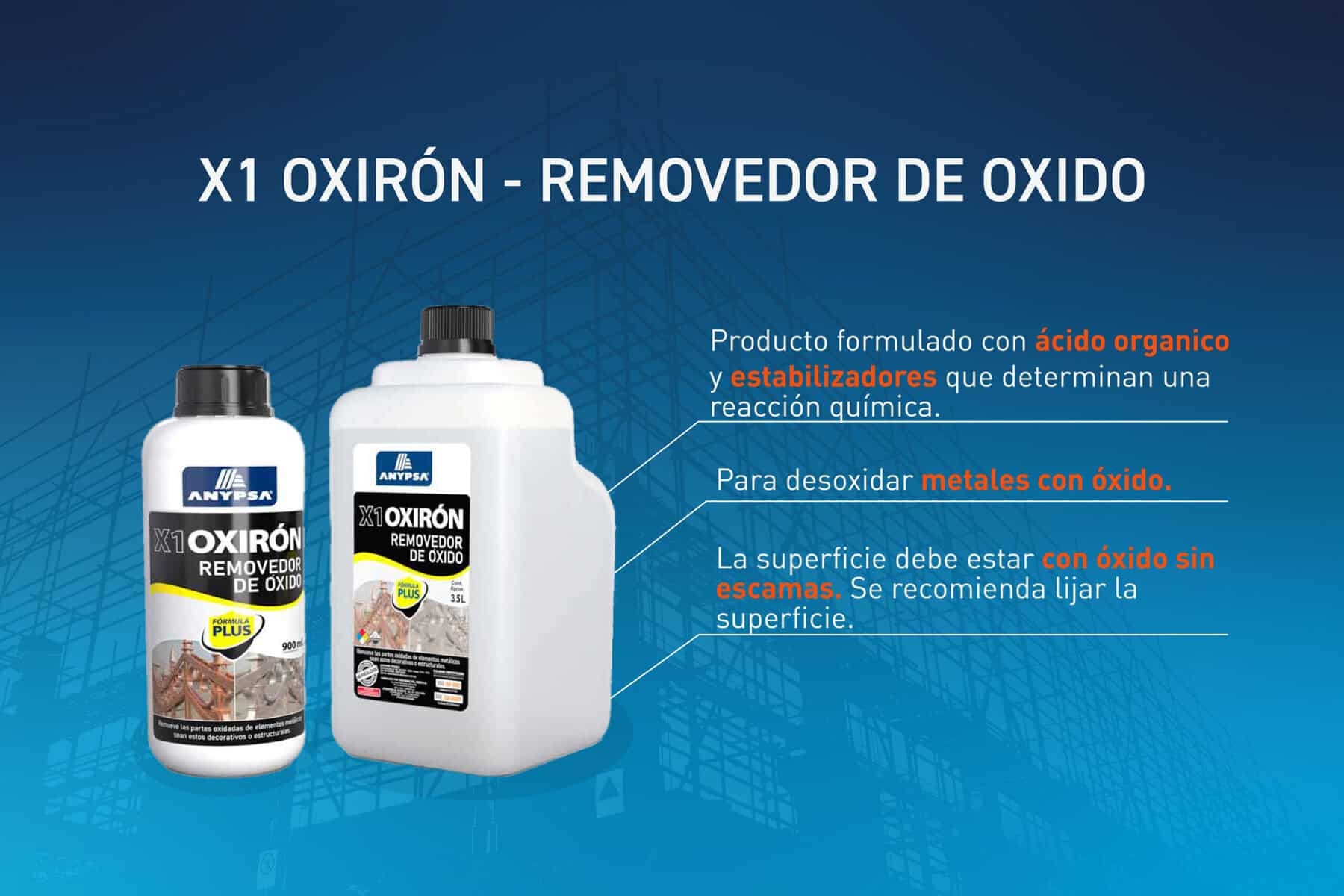 X1 OXIRON removedor de óxido X1 OXIRON removedor de óxido